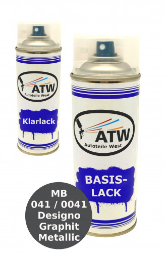 Autolack für Mercedes Benz 041 / 0041 Designo Graphit Metallic +400ml Klarlack Set
